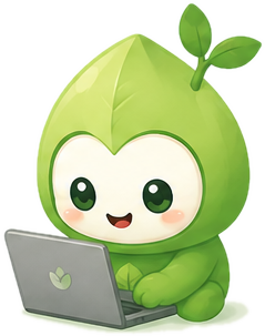 Matcha Bud dùng laptop